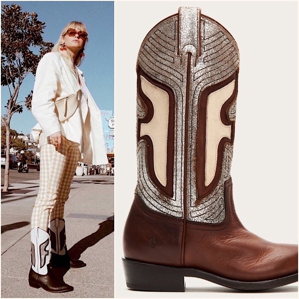 RARE Frye Billy Underlay Festival Cute Cowboy Boot